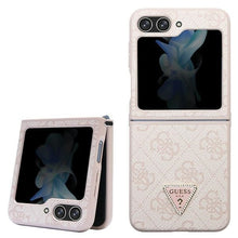 Заредете изображение във визуализатора на галерията – Original Case GUESS - hardcase Leather 4G Triangle Strass GUHCZF5P4TDPP  for Samsun Galaxy Z Flip 5 Pink
