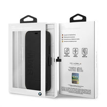 Заредете изображение във визуализатора на галерията – Etui BMW BMFLBKP12LSLLBK iPhone 12 Pro Max 6,7" czarny/black book Signature
