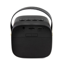 Заредете изображение във визуализатора на галерията – Guess Bluetooth speaker GUWSB2P4SMK Speaker mini black/black 4G Leather Script Logo with Strap
