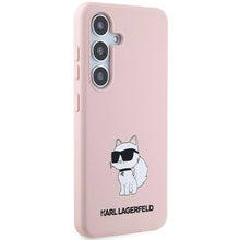 Заредете изображение във визуализатора на галерията – Karl Lagerfeld Silicone Choupette case for Samsung Galaxy S24+ - pink
