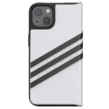 Заредете изображение във визуализатора на галерията – Adidas OR Booklet Case PU iPhone 13 6.1" black/black white 47092

