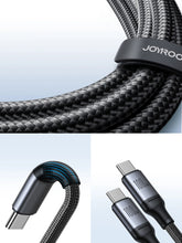 Заредете изображение във визуализатора на галерията – 2 in 1 cable Joyroom speedy series SA21-1T2 USB-C - USB-C / USB-C 1.5m black
