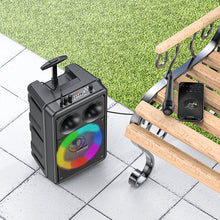 Заредете изображение във визуализатора на галерията – Borofone Portable Bluetooth Speaker BP9 Dancing karaoke with microphone black
