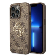 Заредете изображение във визуализатора на галерията – Original Case GUESS 4G Big Metal Logo GUHCP15L4GMGBR for Iphone 15 Pro brown
