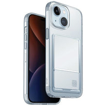 Заредете изображение във визуализатора на галерията – Uniq Air Fender ID iPhone 15 case 6.1" nude transparent Cardslot
