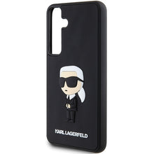 Заредете изображение във визуализатора на галерията – Original Pouch KARL LAGERFELD  hardcase 3D Rubber Ikonik KLHCS24M3DRKINK for Samsung Galaxy S24 Plus black
