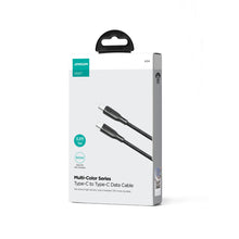 Заредете изображение във визуализатора на галерията – Joyroom Multi-Color Series SA34-CC3 USB-C / USB-C Cable 60W Fast Transfer 1m - Black
