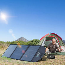 Заредете изображение във визуализатора на галерията – Choetech foldable solar charger 120W 1 x USB Type C / 1 x USB Type A (SC008 NEW)
