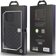 Заредете изображение във визуализатора на галерията – Original Case AUDI hardcase Genuine Leather AU-TPUPCIP14PM-Q8/D1-BK for Iphone 14 Pro Max black
