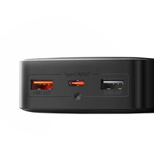 Заредете изображение във визуализатора на галерията – Powerbank 10000mAh USB / USB C 25W PD QC + USB C 60W Cable Baseus Bipow - black
