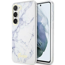 Заредете изображение във визуализатора на галерията – Guess GUHCS23SPCUMAH S23 S911 white/white hardcase Marble
