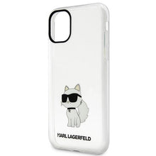 Заредете изображение във визуализатора на галерията – Karl Lagerfeld KLHCN61HNCHTCT iPhone 11 / Xr 6.1" transparent hardcase Ikonik Choupette
