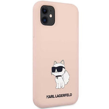 Заредете изображение във визуализатора на галерията – Karl Lagerfeld KLHCN61SNCHBCP iPhone 11/ XR 6.1" hardcase pink/pink Silicone Choupette
