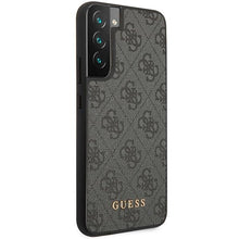 Заредете изображение във визуализатора на галерията – Guess GUHCS23MG4GFGR S23+ S916 grey/grey hardcase 4G Metal Gold Logo
