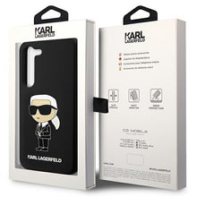 Заредете изображение във визуализатора на галерията – Karl Lagerfeld KLHCS23MSNIKBCK S23+ S916 hardcase black/black Silicone Ikonik
