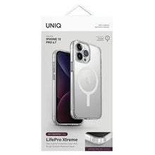 Заредете изображение във визуализатора на галерията – Uniq LifePro Xtreme Magclick Charging case for iPhone 15 Pro Max - transparent
