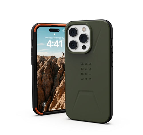 ( uag ) urban armor gear civilian compatible with magsafe гръб за iphone 14 pro green - TopMag