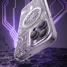 Заредете изображение във визуализатора на галерията – Kingxbar PQY Geek Series magnetic case for iPhone 14 MagSafe silver
