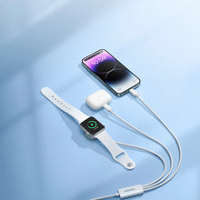 Заредете изображение във визуализатора на галерията – Joyroom S-IW007 3-in-1 cable USB-A magnetic charger - Lightning 1.2m - white
