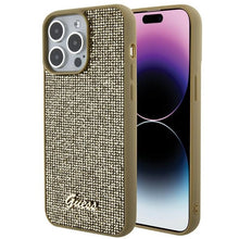 Заредете изображение във визуализатора на галерията – Original Case GUESS Disco Metal Script hardcase GUHCP15XPMSDGSD for Iphone 15 Pro Max gold
