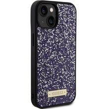 Заредете изображение във визуализатора на галерията – Original faceplate case GUESS GUHCP15SPFGSBSP for iPhone 15 (Rhinestone Metal Logo / Light pink)
