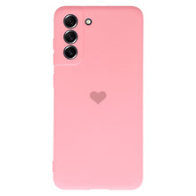 Заредете изображение във визуализатора на галерията – Vennus Silicone Heart Case for Samsung Galaxy S21 FE design 1 pink
