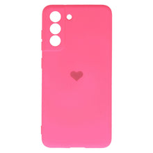 Заредете изображение във визуализатора на галерията – Vennus Silicone Heart Case for Samsung Galaxy S21 FE design 1 fuchsia
