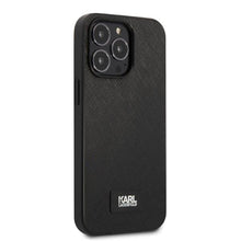 Заредете изображение във визуализатора на галерията – Karl Lagerfeld KLHCP13LSFMP2K iPhone 13 Pro / 13 6.1" hardcase black/black Saffiano Plaque

