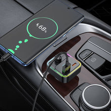 Заредете изображение във визуализатора на галерията – HOCO car charger Bravery PD30W QC3.0 + transmitter FM Bluetooth E81 black
