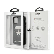 Заредете изображение във визуализатора на галерията – Karl Lagerfeld KLHCN65KHBK iPhone 11 Pro Max czarny/black hardcase Ikonik Karl`s Head

