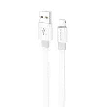 Заредете изображение във визуализатора на галерията – Borofone Cable BX89 Union - USB to Lightning - 2,4A 1 metre white-grey
