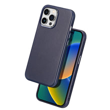 Заредете изображение във визуализатора на галерията – Dux Ducis Naples case for iPhone 14 Pro Max magnetic leather case MagSafe blue
