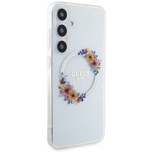 Заредете изображение във визуализатора на галерията – Guess IML Flowers Wreath MagSafe case for Samsung Galaxy S24+ - transparent
