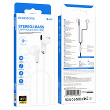 Заредете изображение във визуализатора на галерията – Borofone Earphones BM89 Surpass with microphone white
