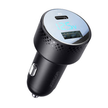 Заредете изображение във визуализатора на галерията – Car charger with voltmeter 53W (USB C, USB) Joyroom JR-CCD01 black
