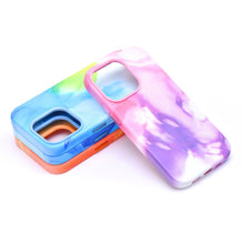 Заредете изображение във визуализатора на галерията – Leather Mag Cover for IPHONE 15 PLUS purple splash
