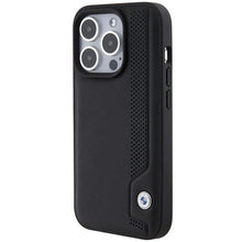 Заредете изображение във визуализатора на галерията – BMW Leather Blue Dots case for iPhone 15 Pro - black
