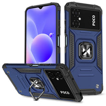 Заредете изображение във визуализатора на галерията – Wozinsky Ring Armor Case For Xiaomi Redmi Note 11E /Redmi 10 5G / Redmi 10 Prime+ 5G / Poco M4 5G Armor Cover Magnetic Holder Ring Blue
