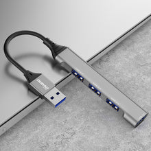 Заредете изображение във визуализатора на галерията – Dudao HUB 4in1 USB-A - 4x USB-A (3 x USB2.0 / USB3.0) 6.3cm black (A16B)
