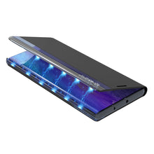 Заредете изображение във визуализатора на галерията – New Sleep View Case for Samsung S24 Ultra with flap - black
