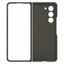 Заредете изображение във визуализатора на галерията – Silicone case for Samsung Galaxy Z Fold 5 with stand and strap - black
