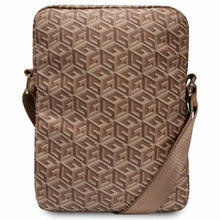 Заредете изображение във визуализатора на галерията – Guess Bag GUTB10HGCFSEW 10" brown/brown GCube Stripe Tablet Bag
