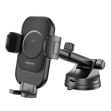 Заредете изображение във визуализатора на галерията – Borofone Car holder BH203 Blue Charm with induction charging to windshield black
