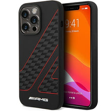 Заредете изображение във визуализатора на галерията – AMG AMHMP14X2SCFR iPhone 14 Pro Max 6.7" black/black hardcase Checkered Flag Pattern MagSafe
