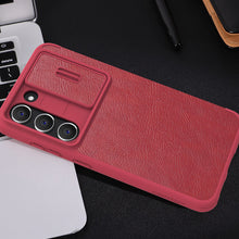 Заредете изображение във визуализатора на галерията – Nillkin Qin Leather Pro Case for Samsung Galaxy S23+ flip cover camera cover black
