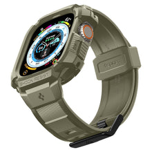 Заредете изображение във визуализатора на галерията – Futerał SPIGEN Rugged Armor ”PRO” do Apple Watch ULTRA (49 MM) vintage khaki

