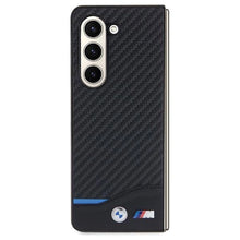 Заредете изображение във визуализатора на галерията – BMW Leather Carbon case for Samsung Galaxy Z Fold 5 - black
