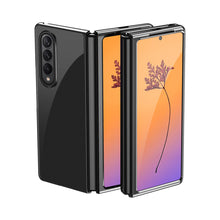 Заредете изображение във визуализатора на галерията – Plating Case for Samsung Galaxy Z Fold 4 cover with a metallic frame black
