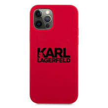 Заредете изображение във визуализатора на галерията – Karl Lagerfeld KLHCP12MSLKLRE iPhone 12/12 Pro 6,1" Silicone Stack Logo czerwony/red
