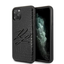 Заредете изображение във визуализатора на галерията – Karl Lagerfeld KLHCN58CRKBK iPhone 11 Pro hardcase czarny/black Croco
